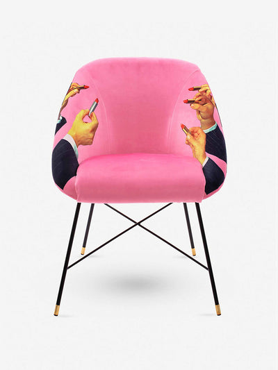 seletti Pink lipstick print chair at Collagerie