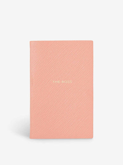 Pink Panama Leather Notebook by Smythson