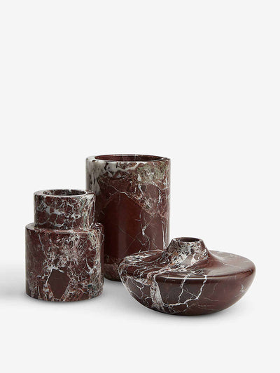 Soho Home Brown marble vase at Collagerie
