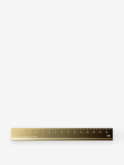 stone marketing Engraved solid brass ruler 15cm at Collagerie
