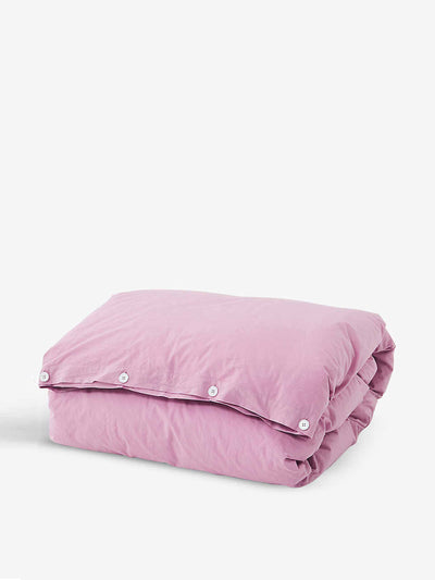 Tekla Pink organic cotton duvet cover at Collagerie