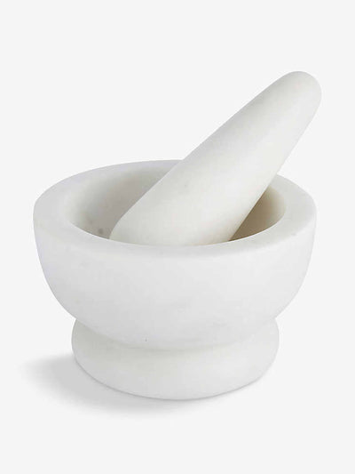 The White Company White marble pestle and mortar at Collagerie
