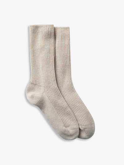 The White Company Ribbed cashmere bedsocks at Collagerie