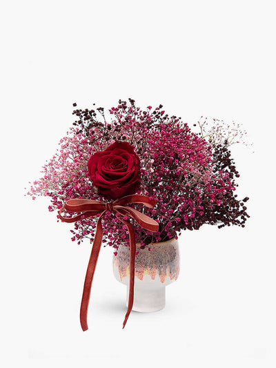 Your London Florist Cherry Lover dried flowers with ceramic pot at Collagerie