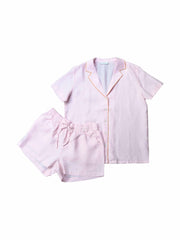 Atalanta pink short hemp pyjamas