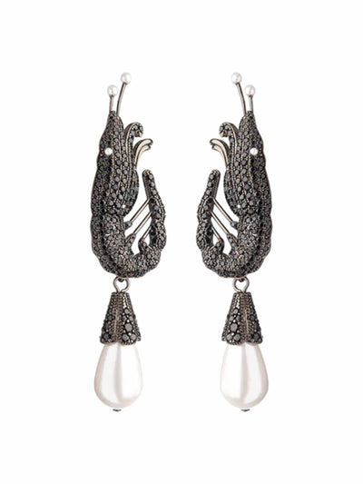 Shrimps Shrimp earrings with pearls at Collagerie