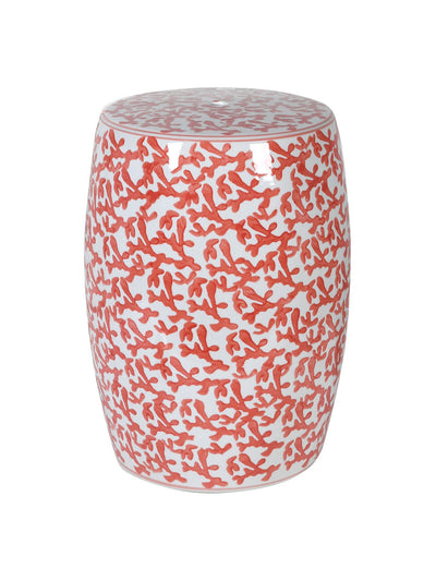 Shropshire Design Sienna porcelain stool with hand painted detail at Collagerie