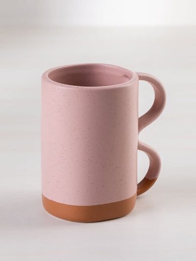 Sklum Pink stoneware mug at Collagerie