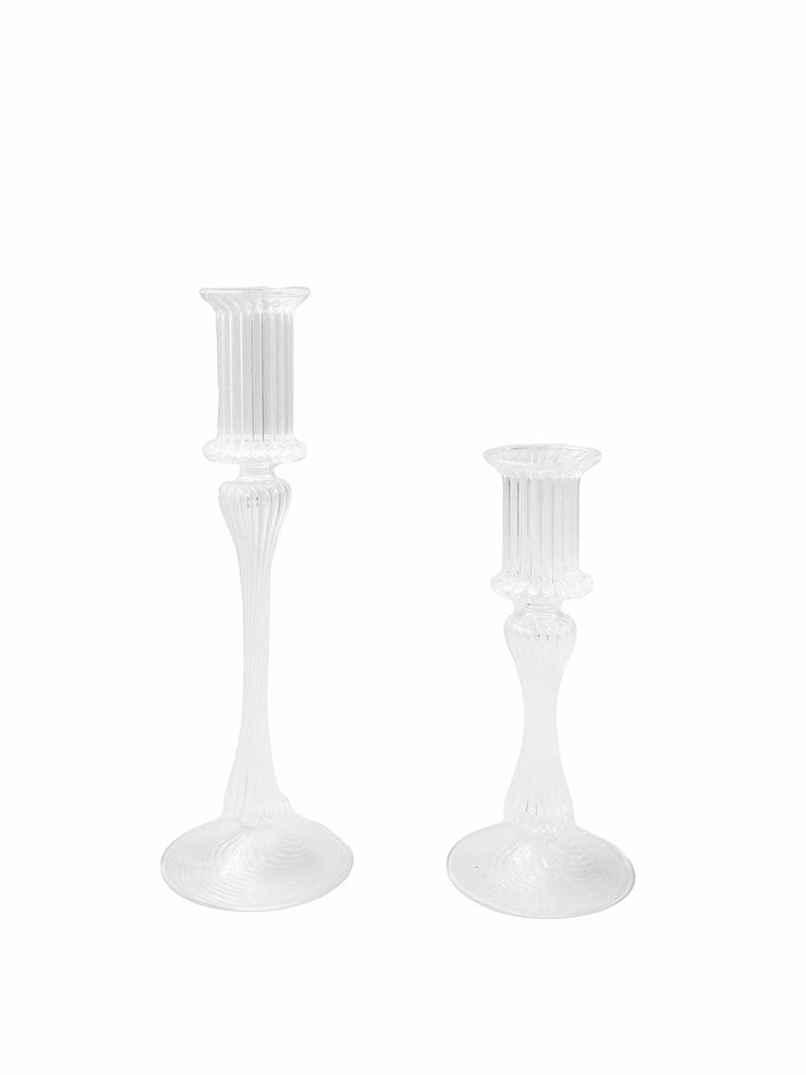 Glass candle stick holder Collagerie