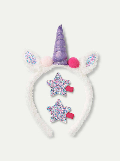 Smallstuff Unicorn headband and hair clip set at Collagerie