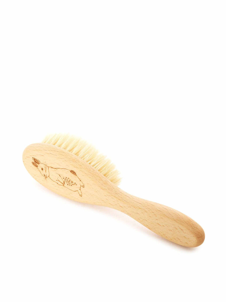 Bunny beach wood and silk hair brush