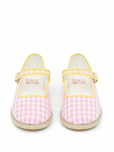 Bonton Pink gingham shoes at Collagerie