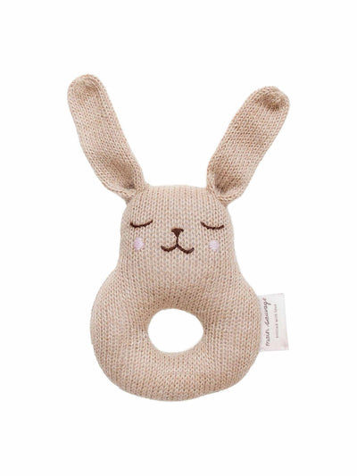 Main Sauvage Rabbit wool rattle at Collagerie