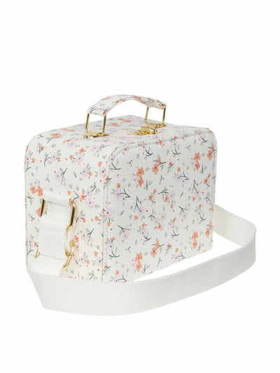 Mimi & Lula White floral mini suitcase bag at Collagerie