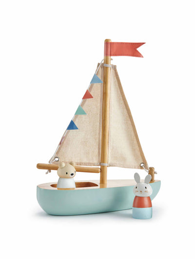 Tender Leaf Toys Wooden boat toy at Collagerie
