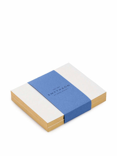 Smythson Large white place cards with gold edging at Collagerie