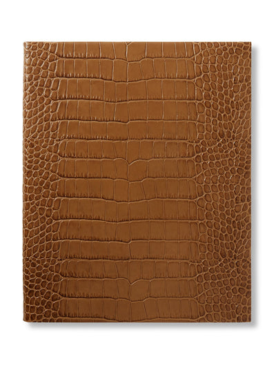 Smythson Personalised crocodile leather notebook at Collagerie