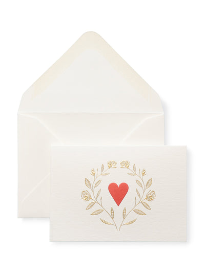 Smythson Small heart-motif card at Collagerie