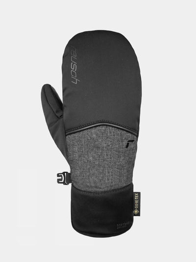 Reusch Black and grey ski mittens at Collagerie