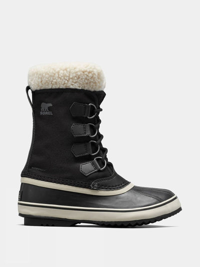 Sorel Mixed fabric and shearling black boots at Collagerie