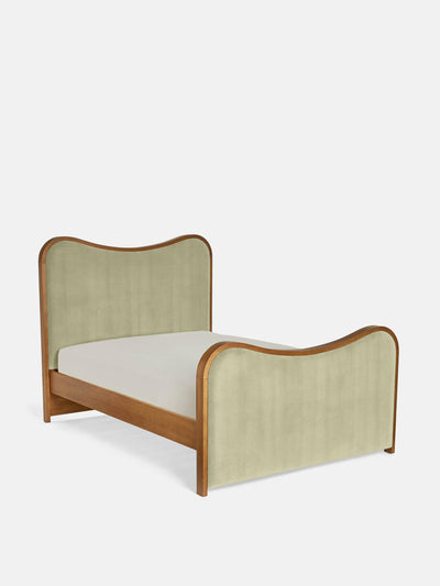 Soho Home Tremont green velvet bed frame at Collagerie