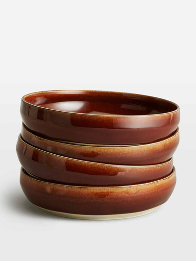 Soho Home Set of four brown pasta bowls at Collagerie