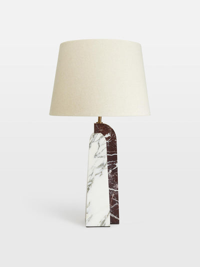 Soho Home Sculptural marble table lamp at Collagerie