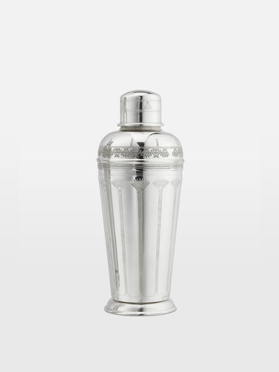 Soho Home Silver engraved cocktail shaker at Collagerie