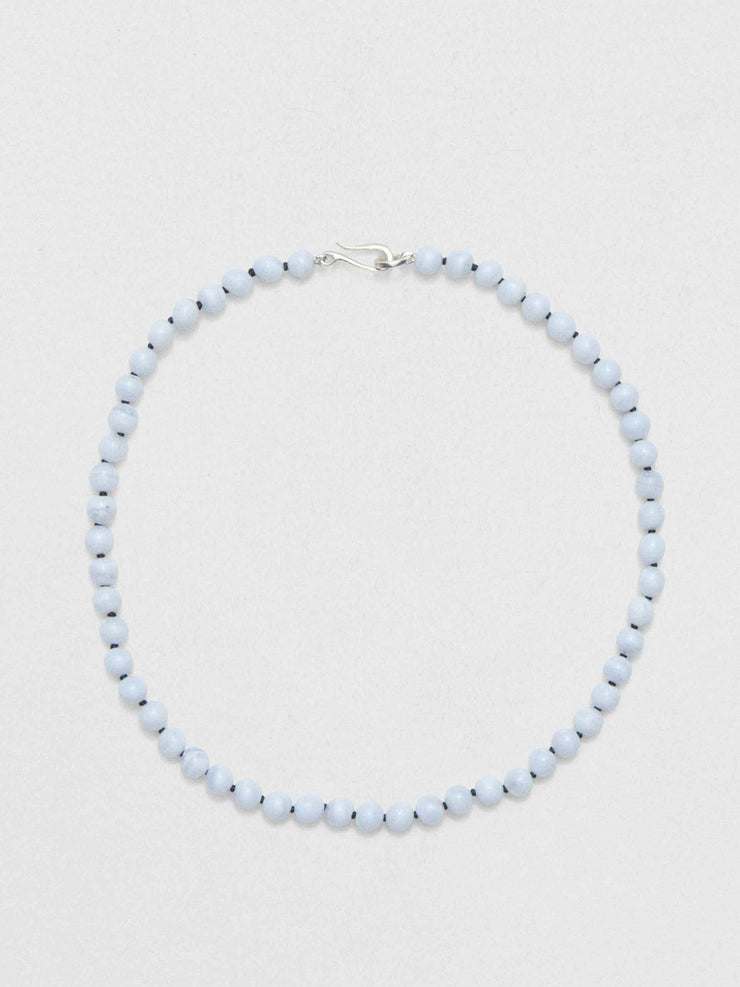 Blue stone beaded necklace