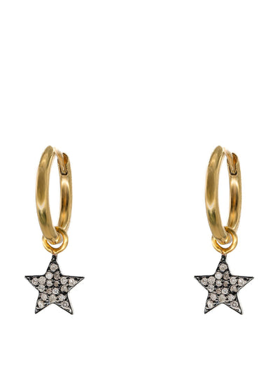 Kirstie Le Marque Diamond star hoop earrings at Collagerie