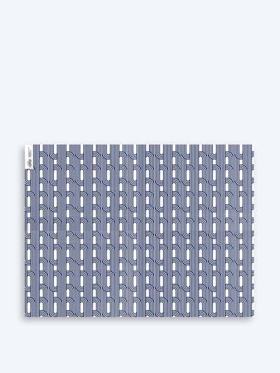 Storiographic Blue patterned wrapping paper at Collagerie