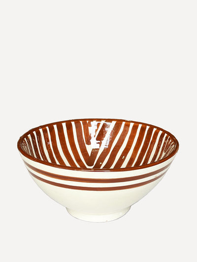 Arbala The Suki salad bowl, cola brown and white at Collagerie