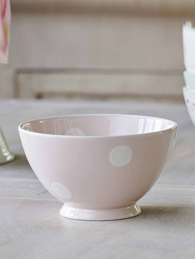 Susie Watson Designs Pink spotted French bowl at Collagerie