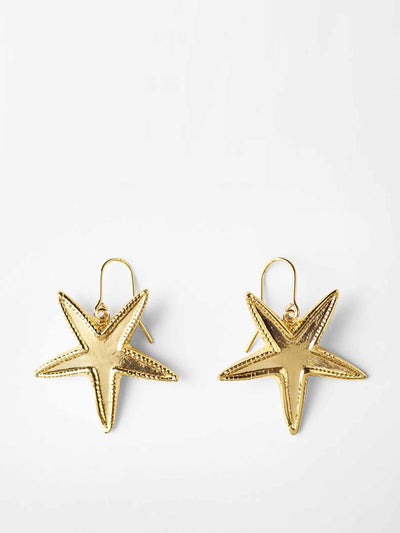 Svensktten Gold starfish earrings at Collagerie