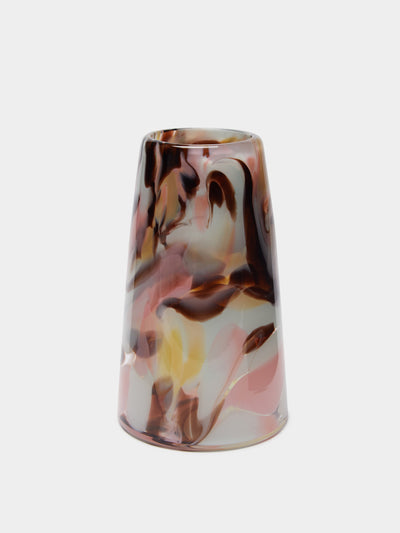 The Glass Studio Marbled glass vase at Collagerie