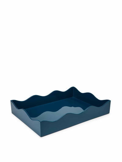 The Lacquer Company High gloss lacquered tray with wavy edge at Collagerie