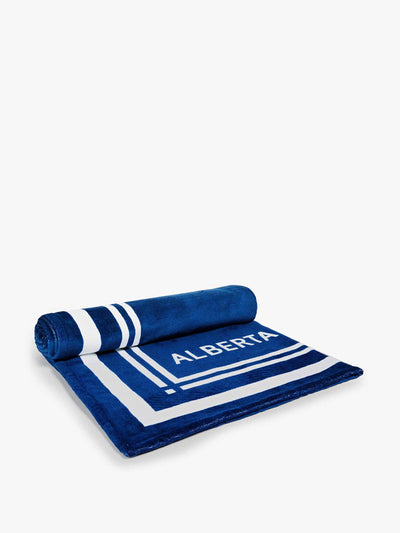 Alberta Ferretti Blue logo towel at Collagerie