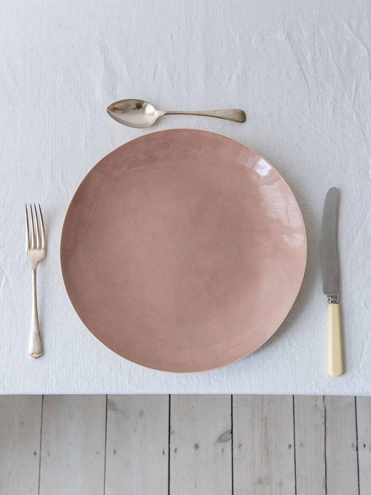 Pink dinner plate