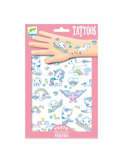 Djeco Unicorn glitter tattoos at Collagerie