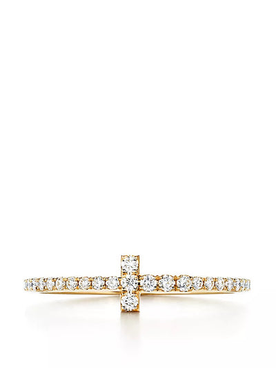 Tiffany & Co Gold diamond wire band ring at Collagerie