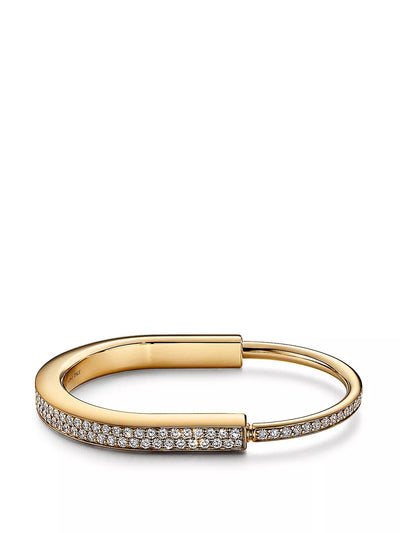 Tiffany & Co Gold pavé diamond Lock bangle at Collagerie