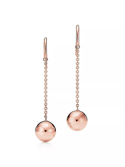 Tiffany & Co Rose gold ball hook earrings at Collagerie