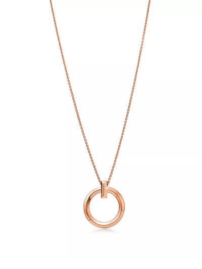 Tiffany & Co Rose gold T1 circle pendant at Collagerie