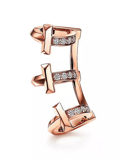 Tiffany & Co Rose gold T1 ear cuff at Collagerie