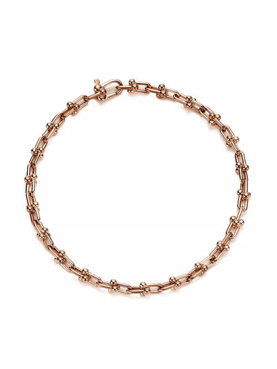 Tiffany & Co Rose gold micro link bracelet at Collagerie