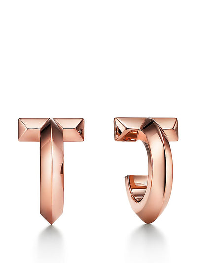 Tiffany & Co Rose gold T1 hoop earrings at Collagerie