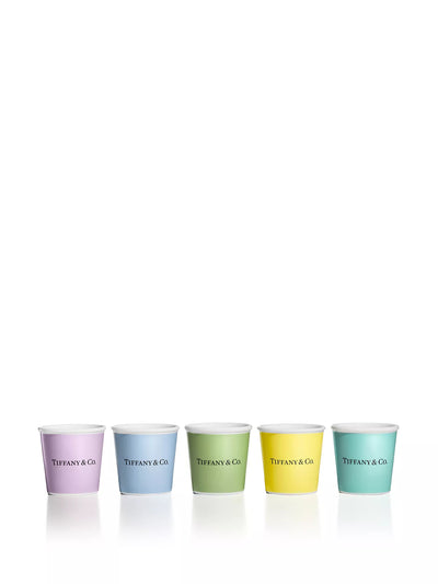 Tiffany & Co Multi-coloured espresso cups (set of five) at Collagerie