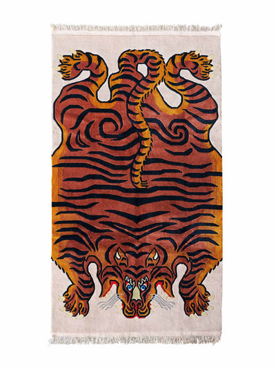 Tim Roodenrys Handwoven tiger rug at Collagerie