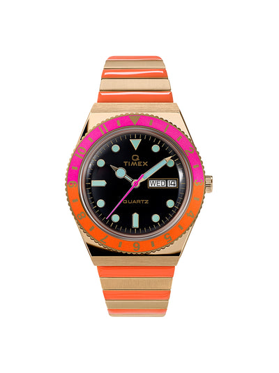 timex Pink and orange stainless steel watch at Collagerie
