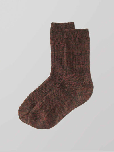 Toast Ribbed cotton marl socks at Collagerie